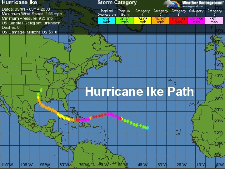 Hurricane Ike Path 