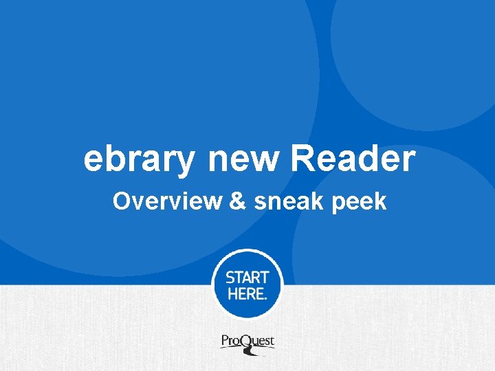 ebrary new Reader Overview & sneak peek 