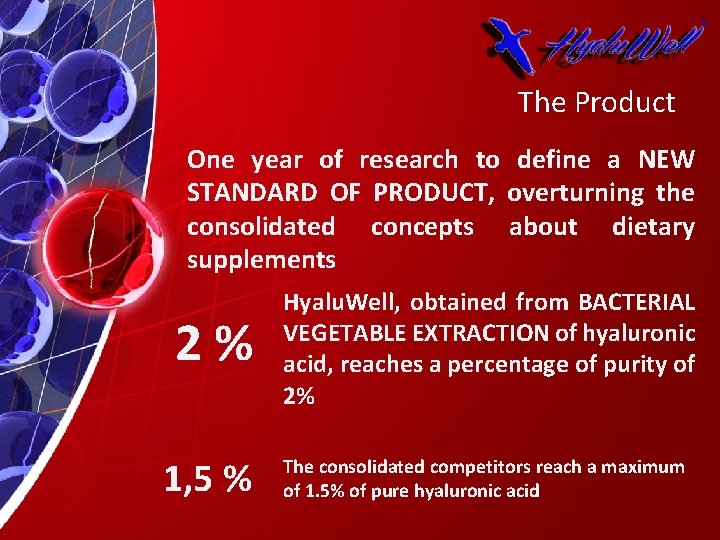 The Product One year of research to define a NEW STANDARD OF PRODUCT, overturning