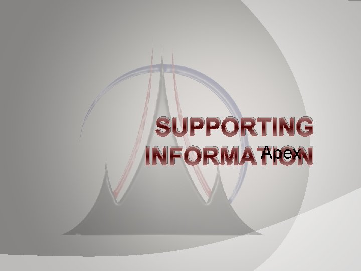 SUPPORTING Apex INFORMATION SUPPORTING Apex INFORMATION