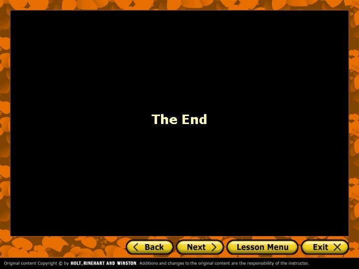 The End 