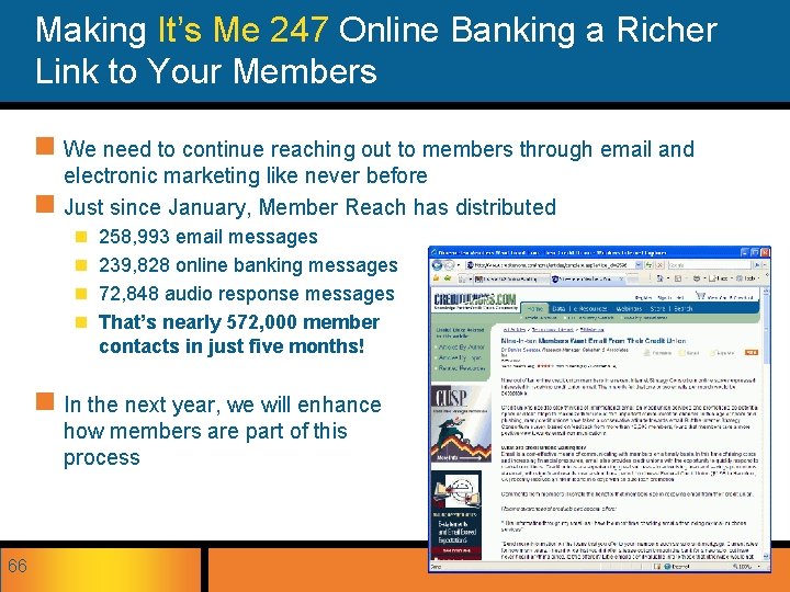 Making It’s Me 247 Online Banking a Richer Link to Your Members n We