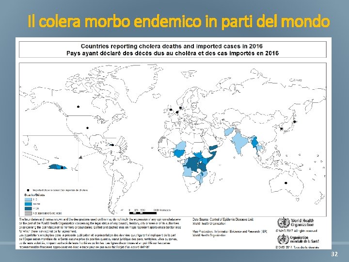 Il colera morbo endemico in parti del mondo 32 