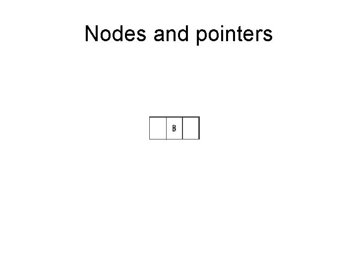 Nodes and pointers 
