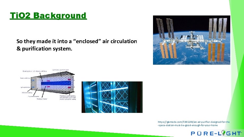Ti. O 2 Background So they made it into a “enclosed” air circulation &