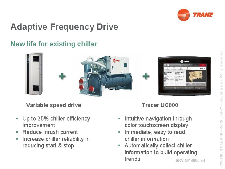 Adaptive Frequency Drive Variable speed drive Tracer UC 800 § Up to 35% chiller Adaptive Frequency Drive Variable speed drive Tracer UC 800 § Up to 35% chiller