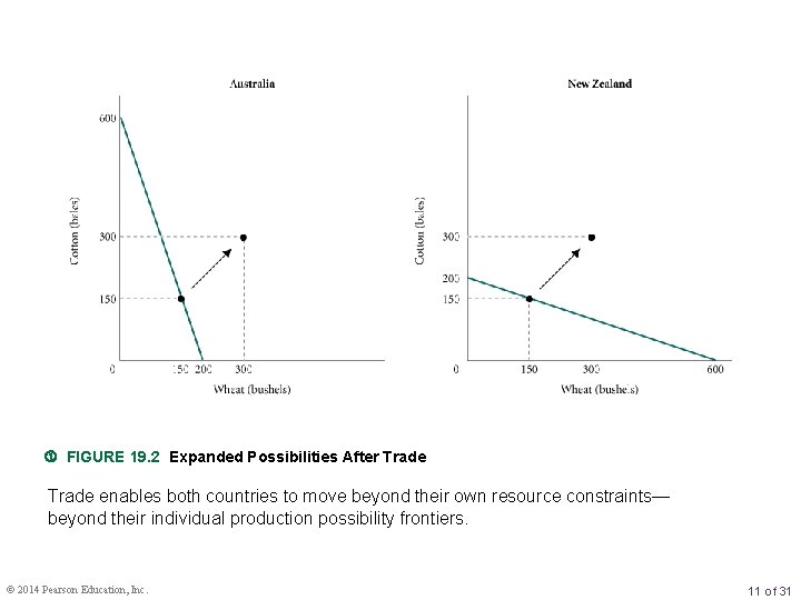  FIGURE 19. 2 Expanded Possibilities After Trade enables both countries to move beyond