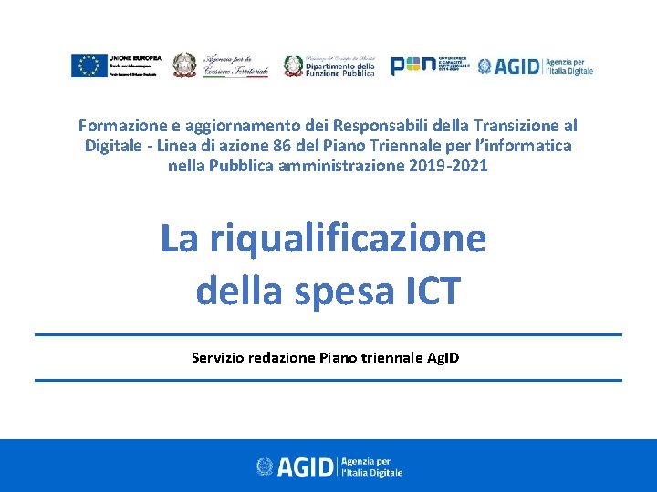 Formazione e aggiornamento dei Responsabili della Transizione al Digitale - Linea di azione 86