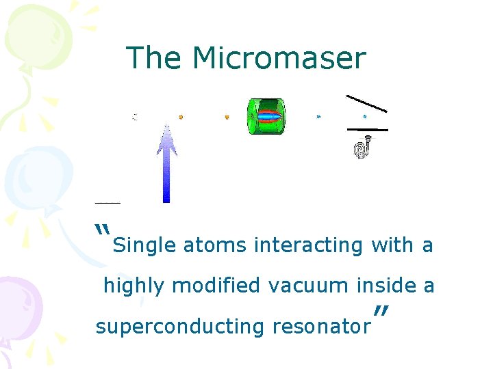 The Micromaser “Single atoms interacting with a highly modified vacuum inside a superconducting resonator