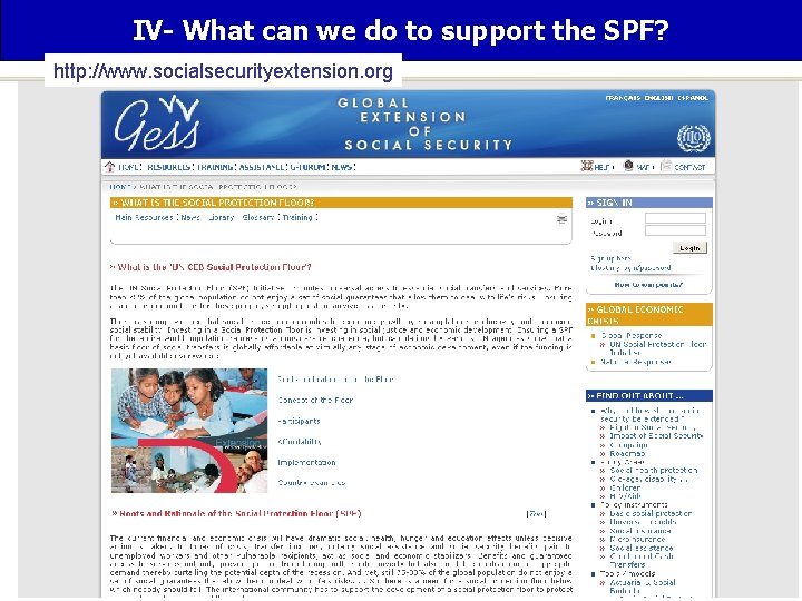 IV- What can we do to support the SPF? http: //www. socialsecurityextension. org 