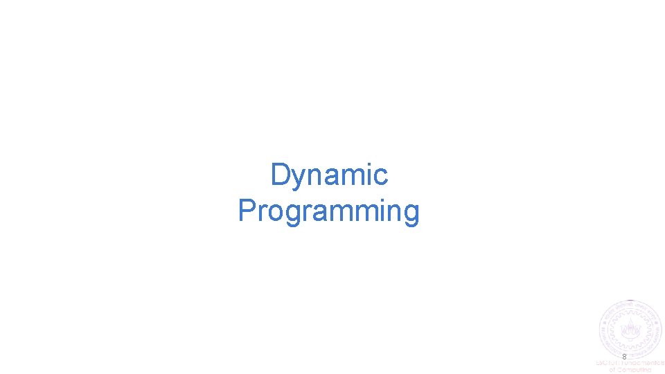 Dynamic Programming 8 