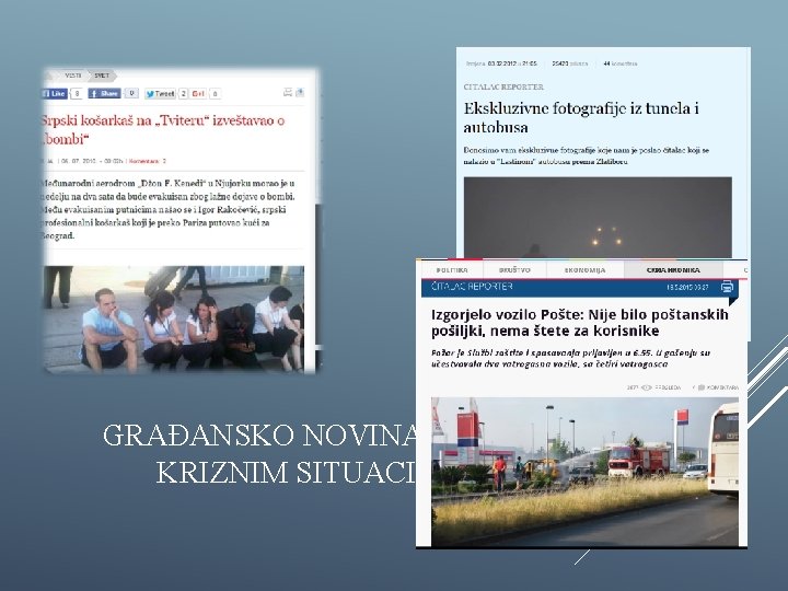 GRAĐANSKO NOVINARSTVO U KRIZNIM SITUACIJAMA 