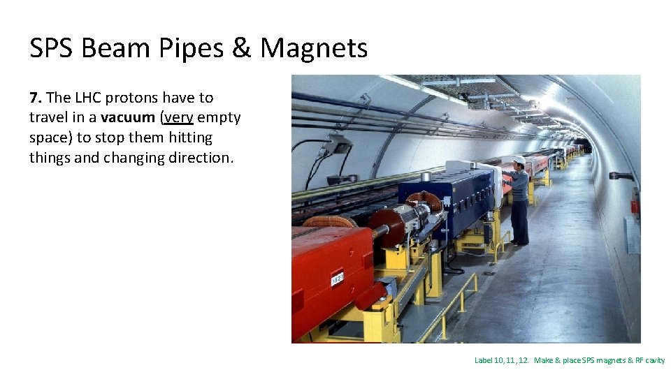 SPS Beam Pipes & Magnets 7. The LHC protons have to travel in a SPS Beam Pipes & Magnets 7. The LHC protons have to travel in a