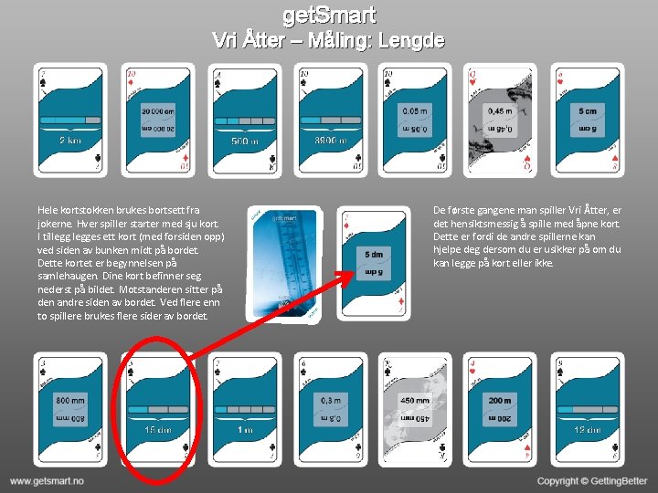 get. Smart Vri Åtter – Måling: Lengde Hele kortstokken brukes bortsett fra jokerne. Hver