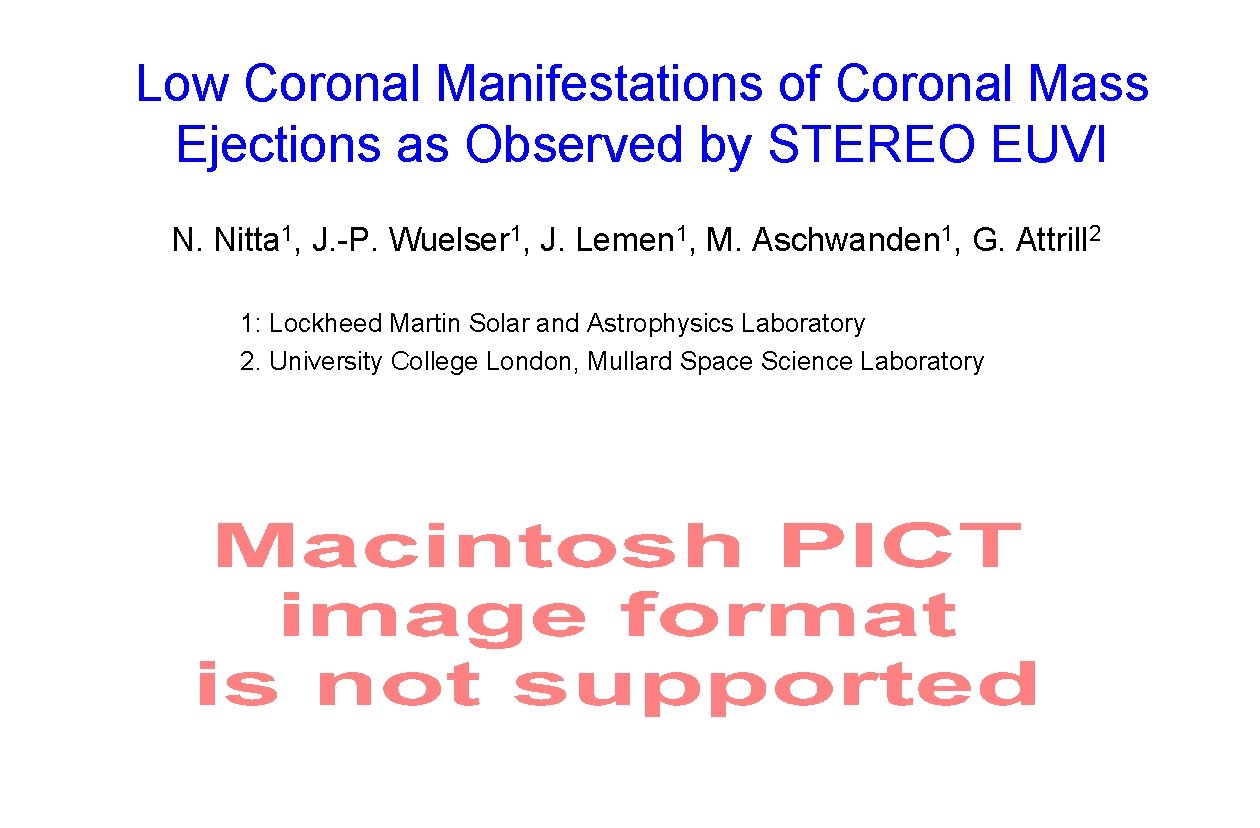 Low Coronal Manifestations of Coronal Mass Ejections as Observed by STEREO EUVI N. Nitta