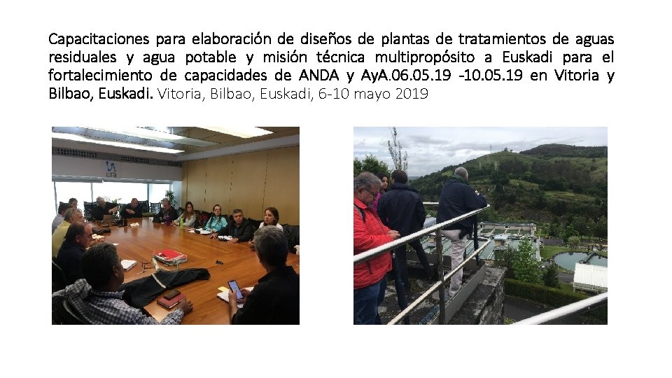 Capacitaciones para elaboración de diseños de plantas de tratamientos de aguas residuales y agua