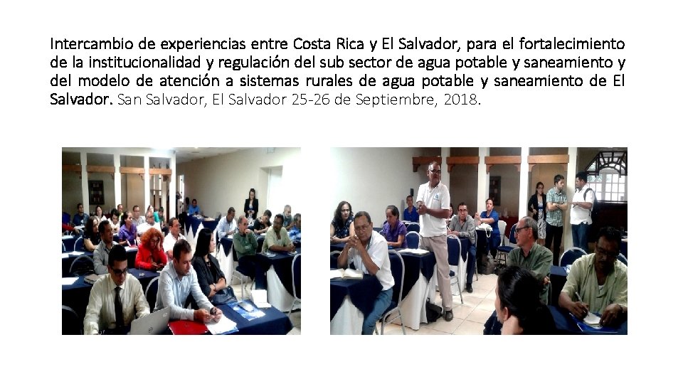 Intercambio de experiencias entre Costa Rica y El Salvador, para el fortalecimiento de la