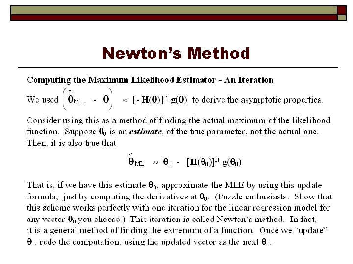 Newton’s Method 