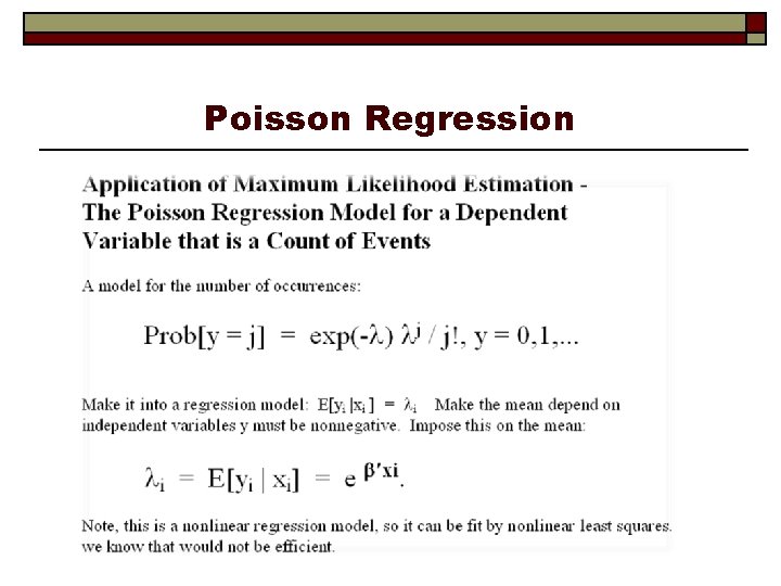Poisson Regression 