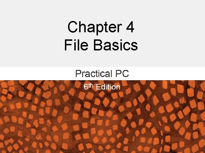 Chapter 4 File Basics 