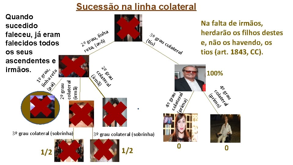 Sucessão na linha colateral lat era l 100% 4º g col rau a (pr