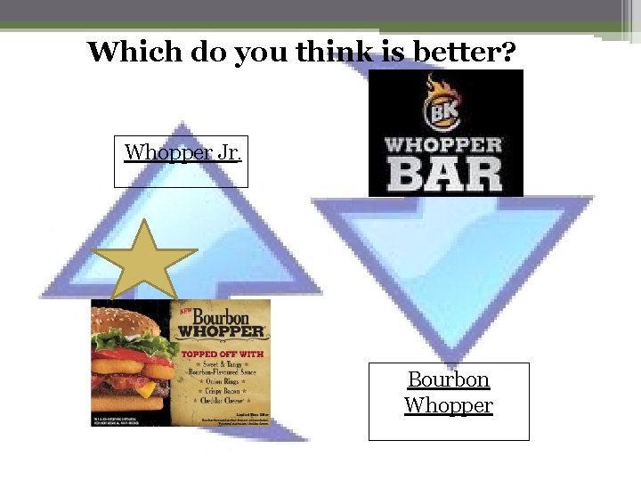 Which do you think is better? Whopper Jr. Bourbon Whopper 