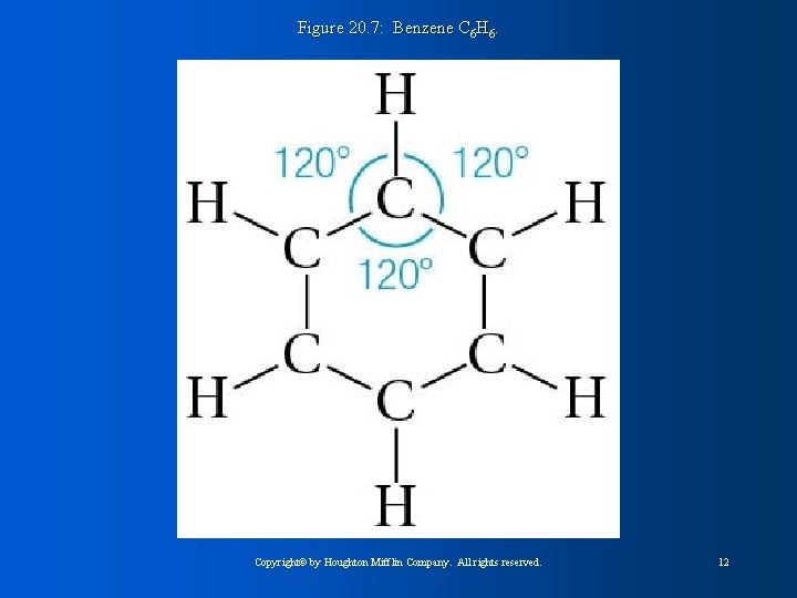 Figure 20. 7: Benzene C 6 H 6. Copyright© by Houghton Mifflin Company. All