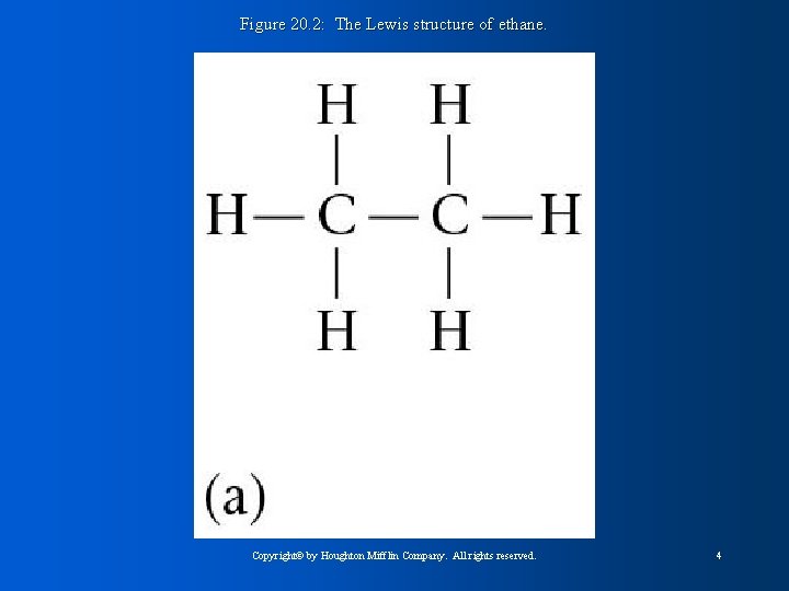 Figure 20. 2: The Lewis structure of ethane. Copyright© by Houghton Mifflin Company. All