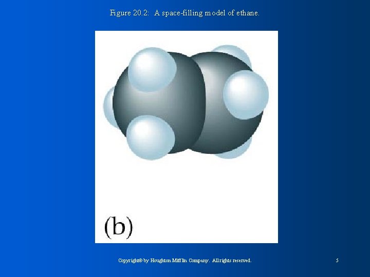 Figure 20. 2: A space-filling model of ethane. Copyright© by Houghton Mifflin Company. All