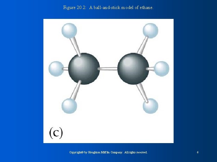 Figure 20. 2: A ball-and-stick model of ethane. Copyright© by Houghton Mifflin Company. All