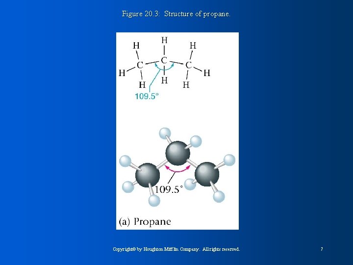 Figure 20. 3: Structure of propane. Copyright© by Houghton Mifflin Company. All rights reserved.