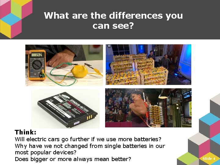 What are the differences you can see? Compare & Contrast Think: Will electric cars