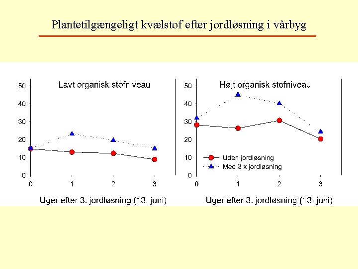 Plantetilgængeligt kvælstof efter jordløsning i vårbyg 