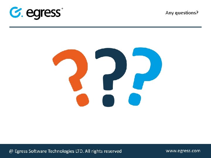Any questions? © Egress Software Technologies Ltd. All rights reserved www. egress. com 