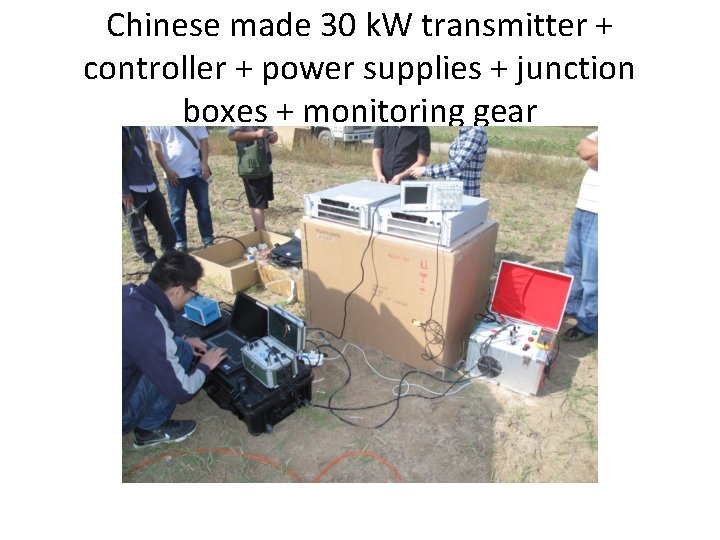 Chinese made 30 k. W transmitter + controller + power supplies + junction boxes