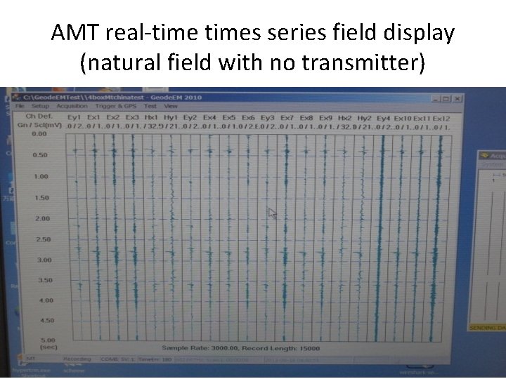 AMT real-times series field display (natural field with no transmitter) 