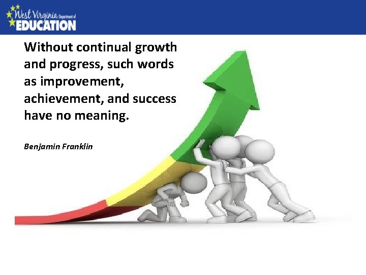 Without continual growth and progress, such words as improvement, achievement, and success have no
