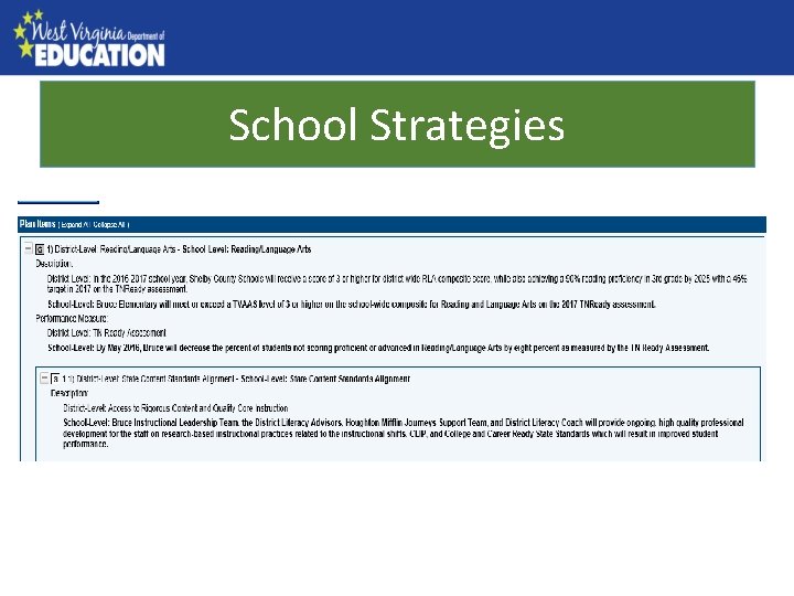 School Strategies County Needs Assessment 