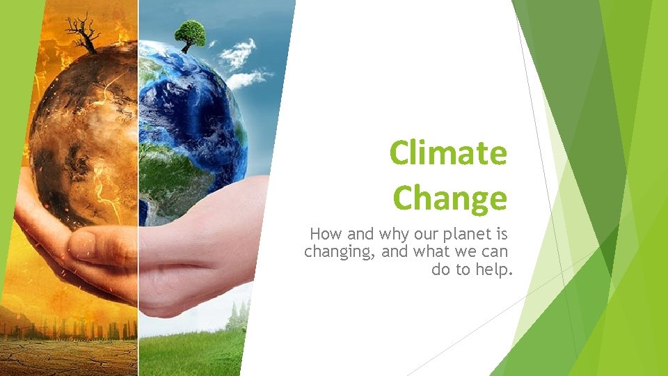 Climate Change How and why our planet is changing, and what we can do