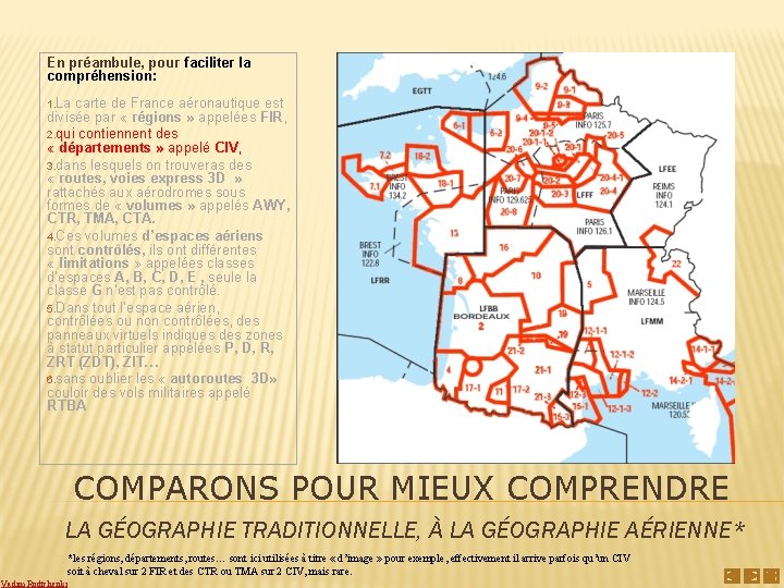 En préambule, pour faciliter la compréhension: 1. La carte de France aéronautique est divisée