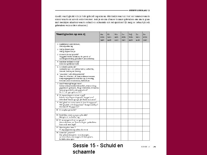 Sessie 15 - Schuld en schaamte 