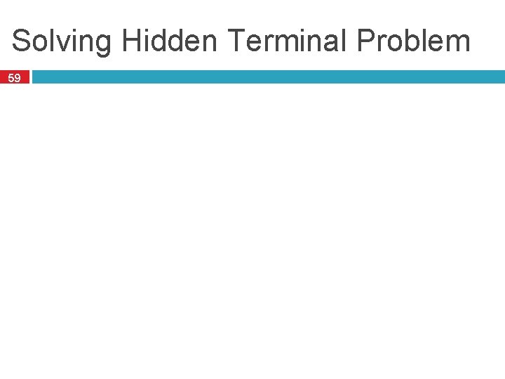 Solving Hidden Terminal Problem 59 