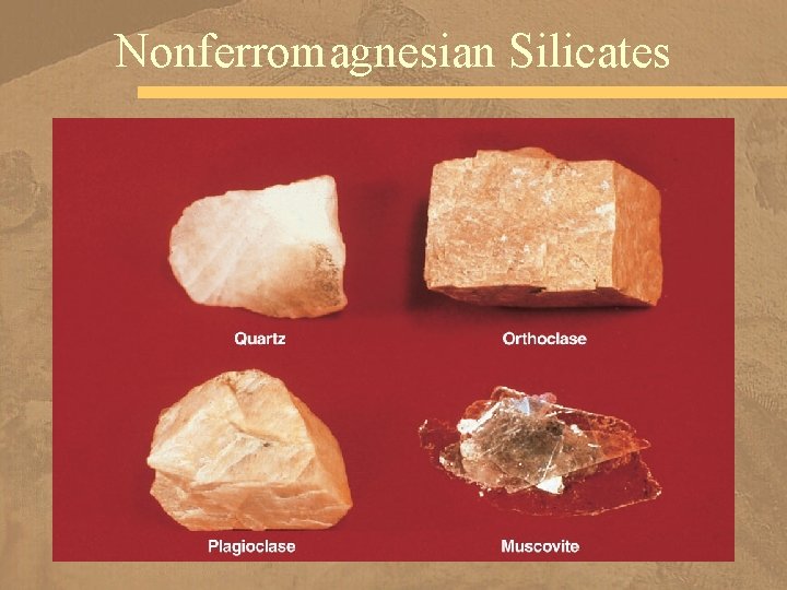 Nonferromagnesian Silicates 