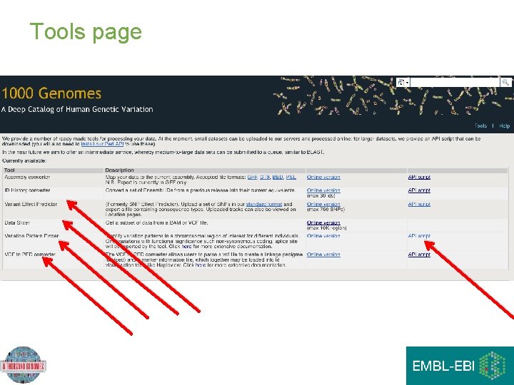 Tools page Tools page