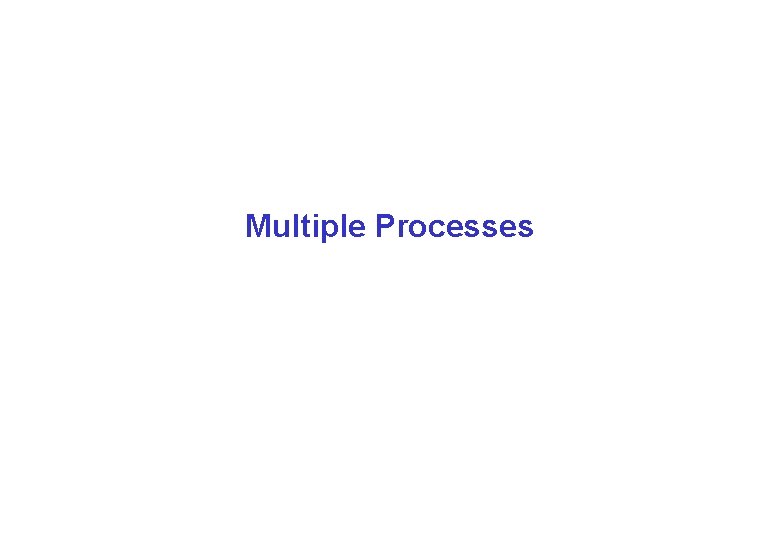 Multiple Processes 