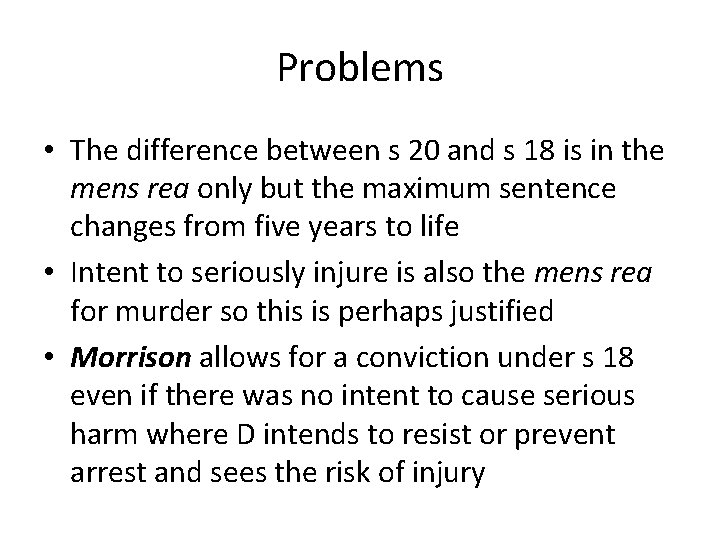 Problems • The difference between s 20 and s 18 is in the mens