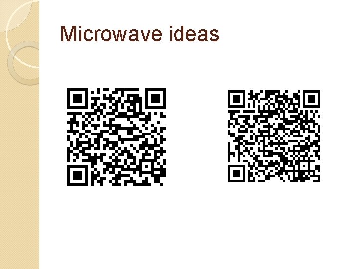 Microwave ideas 