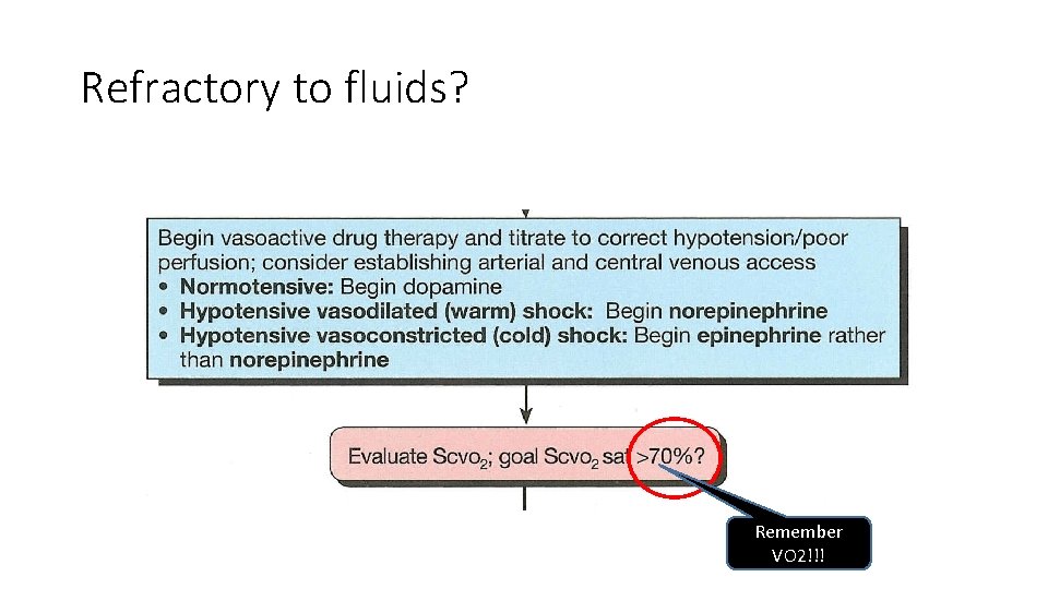 Refractory to fluids? Remember VO 2!!! 