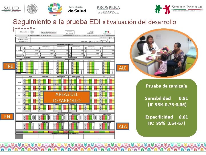 Seguimiento a la prueba EDI «Evaluación del desarrollo infantil» FRB ALE Prueba de tamizaje