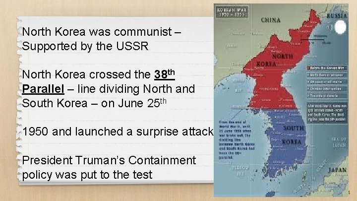 Stopping the spread of Communism Korean War and